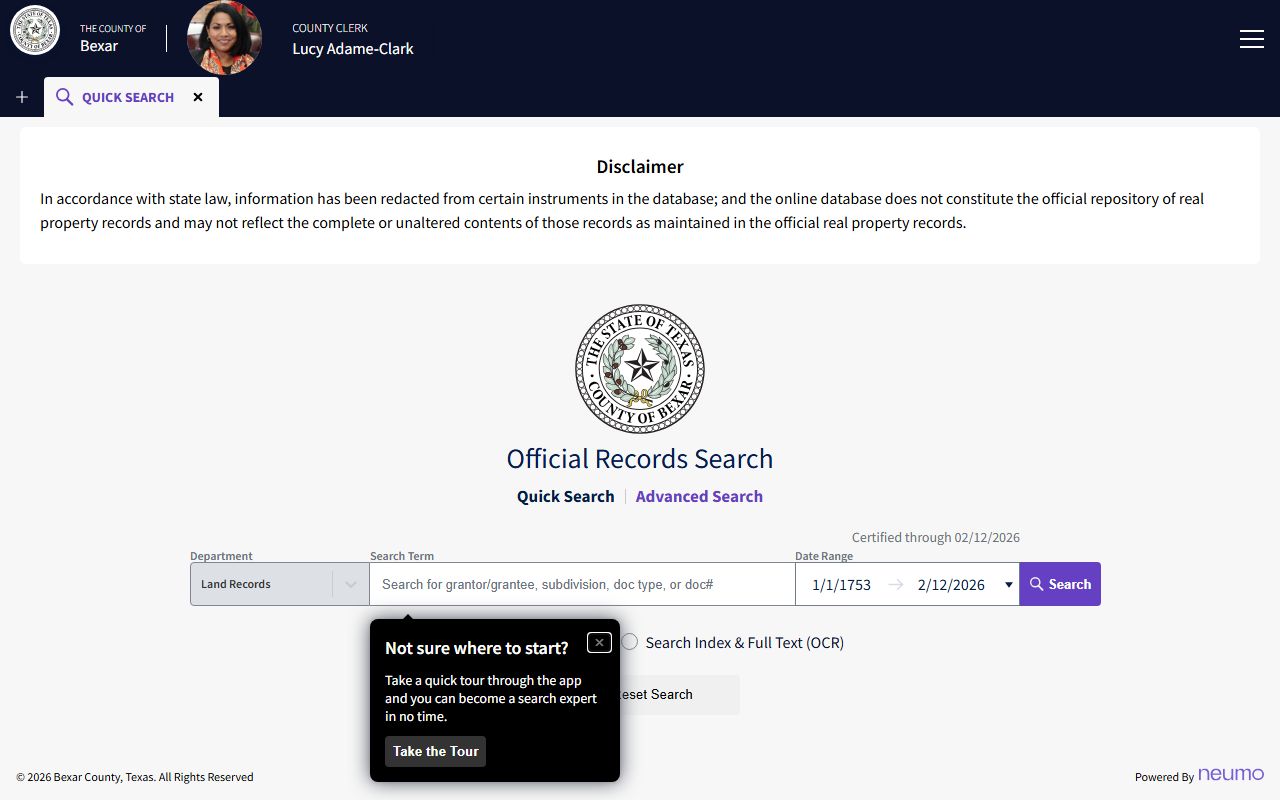 Bexar County court records County Clerk official records search