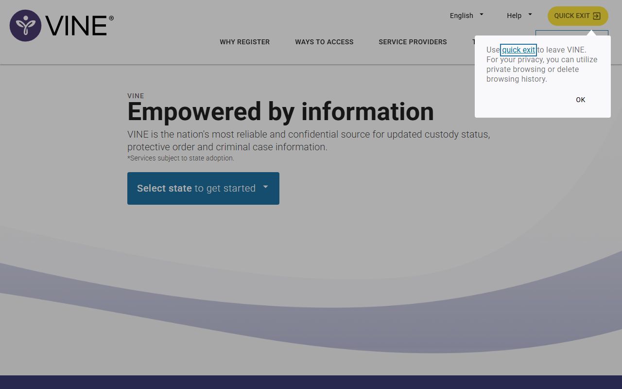 Bexar County released inmates VINELink custody notification search