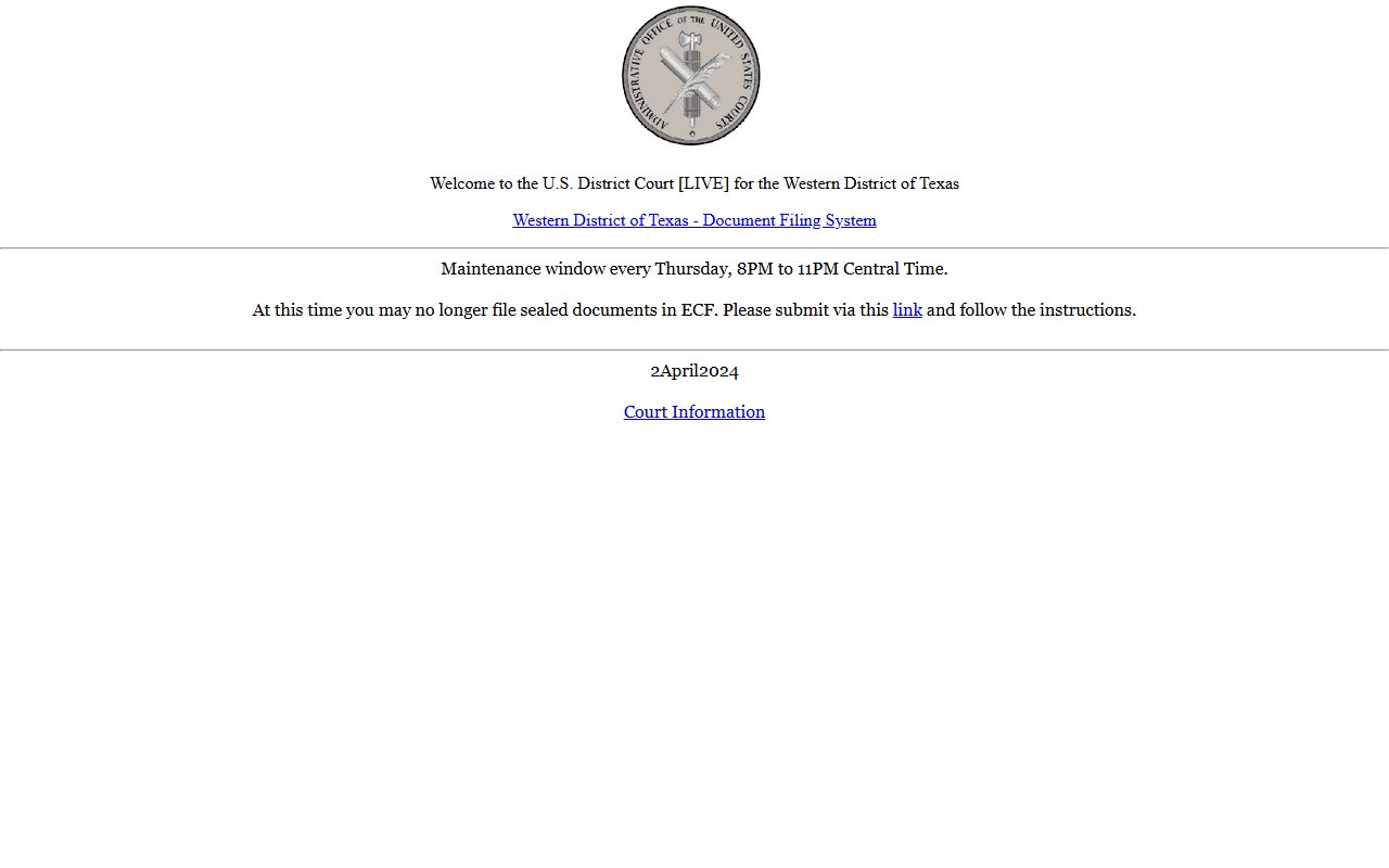 Bexar County traffic court records Western District federal CM/ECF