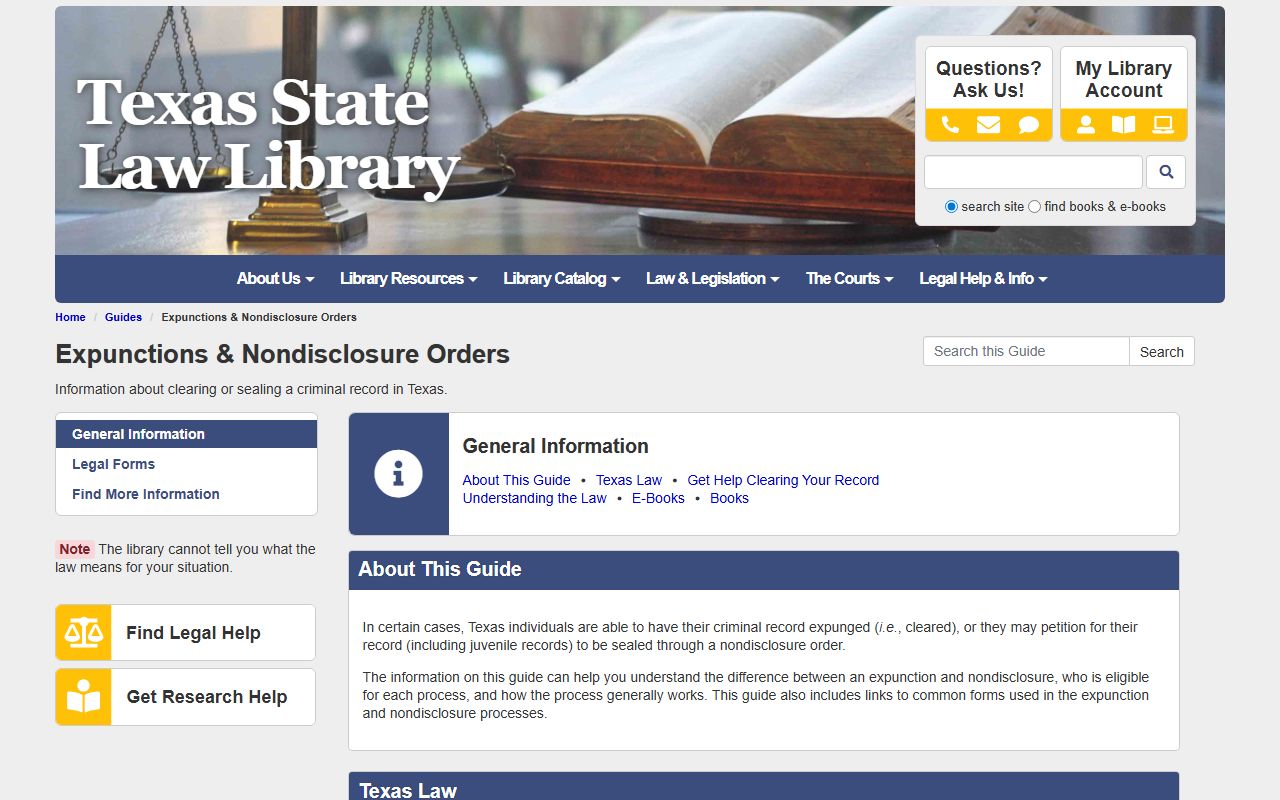 Bexar County warrant records expunction and nondisclosure guide