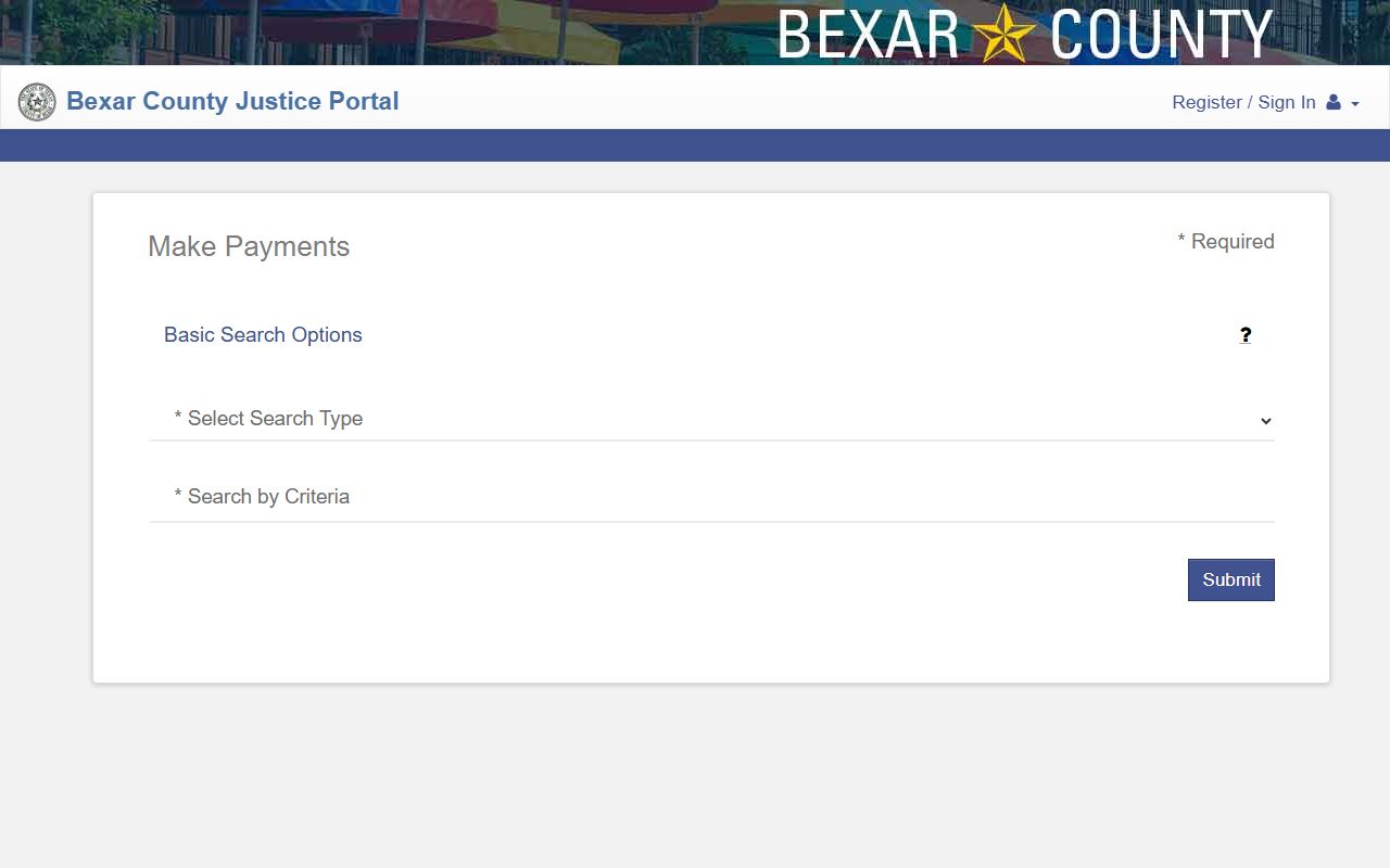 Bexar County warrant records search on the Justice Information Portal